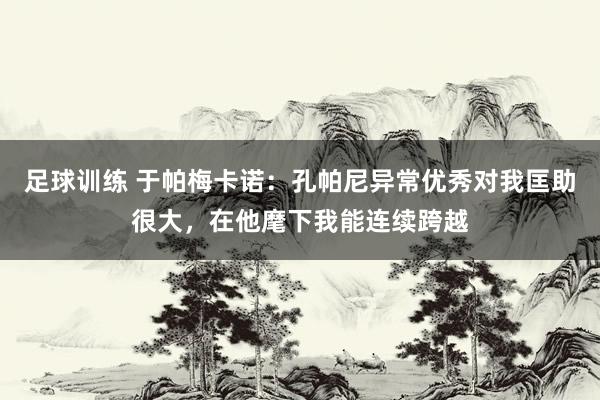 足球训练 于帕梅卡诺：孔帕尼异常优秀对我匡助很大，在他麾下我能连续跨越