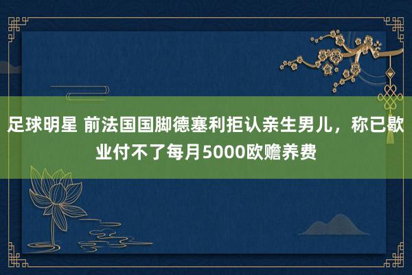 足球明星 前法国国脚德塞利拒认亲生男儿，称已歇业付不了每月5000欧赡养费