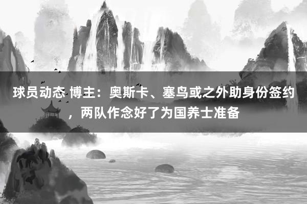 球员动态 博主：奥斯卡、塞鸟或之外助身份签约，两队作念好了为国养士准备