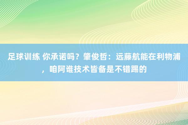 足球训练 你承诺吗？肇俊哲：远藤航能在利物浦，咱阿谁技术皆备是不错踢的